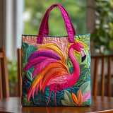 Käsitöökott – Roosa Flamingo Vikerkaare Värvides